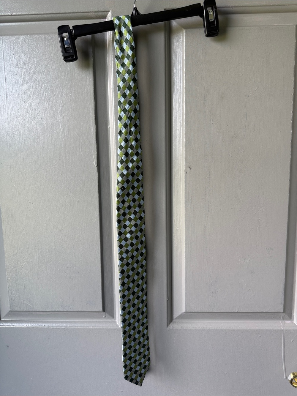Ted Baker Green and Black Geometric Silk Tie